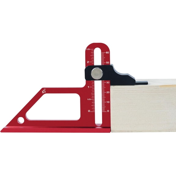 CATPAN Woodworking Height Gauge, 0 to 60mm 45 Tablesaw Depth Measuring Ruler, Woodworking Setting Gauge Depth Gauge for Router Table Drill, Table Saw