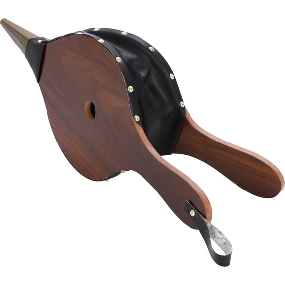 CATUOR Large Wooden Fireplace Bellows, Manual Air Blower for BBQ, Fire Pit & Camping, Handcrafted Fire Bellows