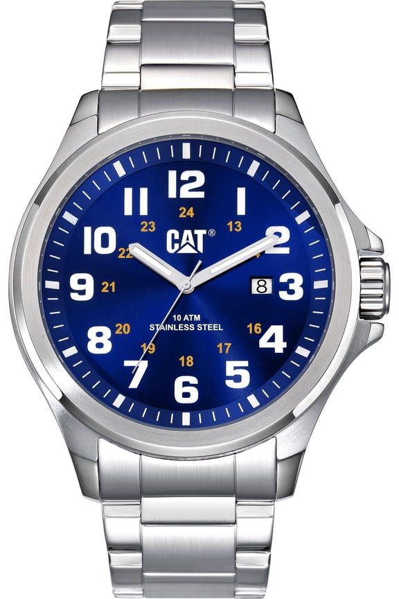 CATWATCHES Operator Stainless Steel Wristwatch, Blue, Silver, (PU.141.11.617)