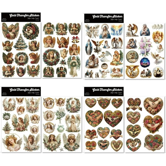 CATaireen UV DTF Cup Wrap Rub-On Transfer Stickers Waterproof Cold Rub On Decals for Glass Water Bottle Mug Wood Chip Stone Acrylic