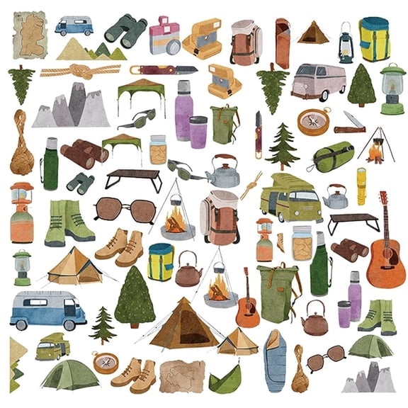 CATaireen Vintage Junk Journal Ephemera Scrapbooking Supplies Translucent Vellum Paper Stickers Card Making Decal Art Aesthetic for Adults