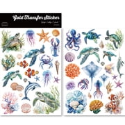 CATaireen Vintage UV-DTF Cold Transfer Stickers Crystal Rub On Decals Craft Supplies for Glass Acrylic Wood Stone