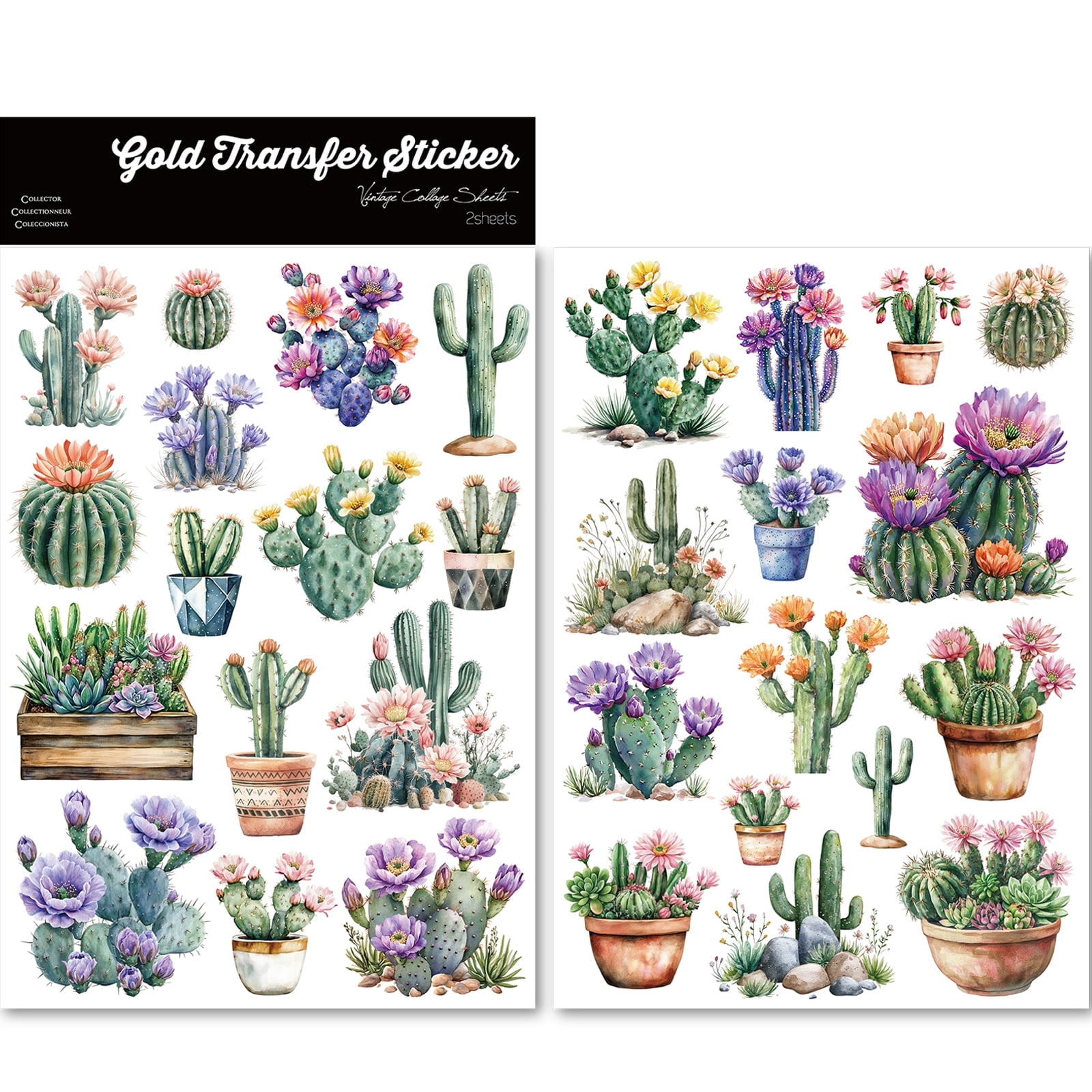 CATaireen Vintage UV-DTF Cold Transfer Stickers Crystal Rub On Decals ...