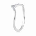 thumbnail image 1 of CAUER 14K White Gold Plated Round Moissanite Shavron Band Ring for Women – Elegant Statement Jewelry Gift with Certificate & Lifetime Warranty, 1 of 5