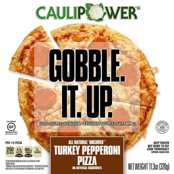 CAULIPOWER 10 in. Gluten Free Cauliflower Turkey Pepperoni Pizza, 11.3 oz. (Frozen)