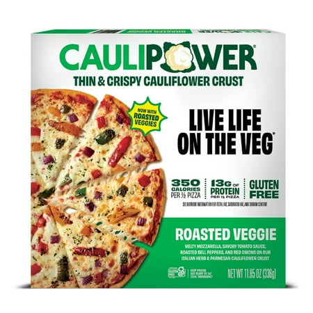 CAULIPOWER Roasted Veggie Cauliflower Crust Frozen Pizza, Gluten Free, Frozen, 11.85 oz