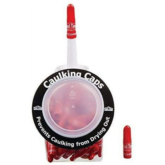 Screw It Again Caulking Cap Red Vinyl - Reusable Red Cap Caulk Topper Attachment