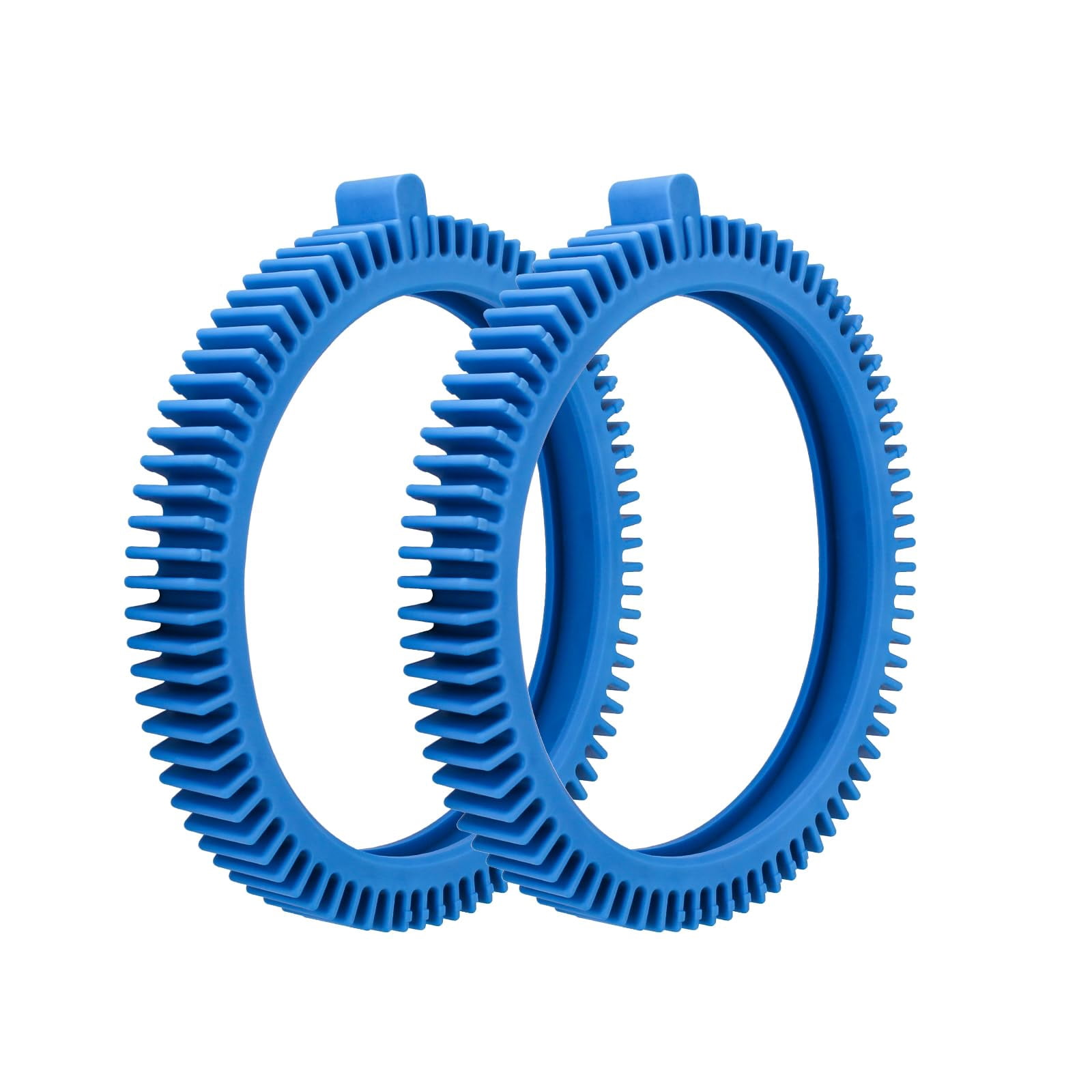 Blue Front Tire Kit with Super Hump Replacement Tires Compatible with Hayward Phoenix Poolvergnuegen AquaNaut 200, 400, 450 Pool Cleaner 2 Wheel and 4 Wheel (2 Pack)