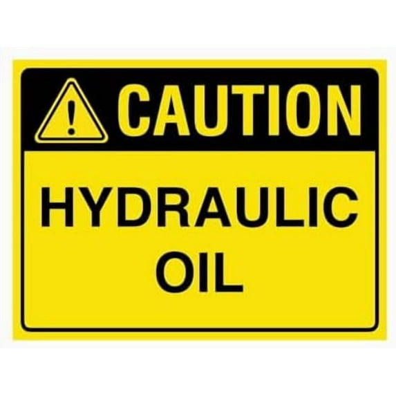CAUTION HYDRAULIC OIL Sign Workplace Metal Tin Sign 8 x 12 inch for Industrial & Commercial Series