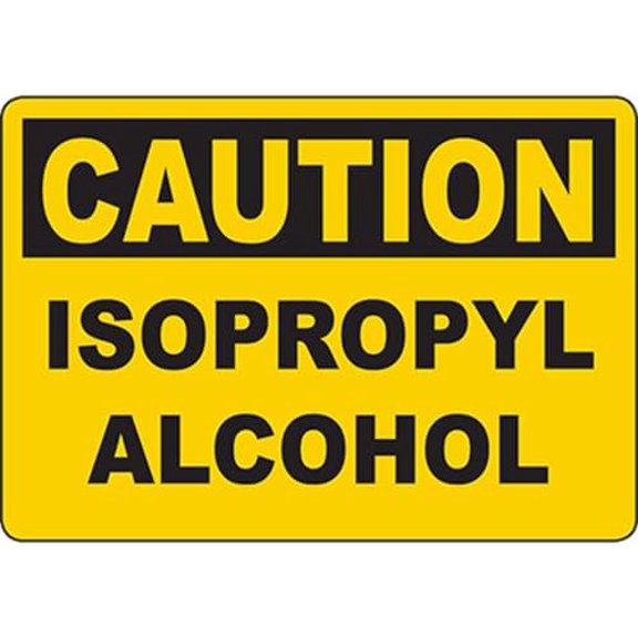 CAUTION Isopropyl Alcohol Sign Metal Sign 8x12 Inch Notice Danger Warning for Outdoor & Indoor