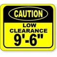 thumbnail image 1 of CAUTION LOW CLEARANCE 9-6 ft HORIZ Aluminum Composite Sign, 1 of 2