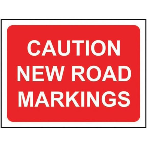 CAUTION NEW ROAD MARKINGS Site Safety Metal Sign 8x12 Inch Notice Danger Warning Caution for Outdoor & Indoor