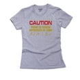 thumbnail image 1 of CAUTION! Prone To Outbursts of Song - Singing Music Women's Cotton Grey T-Shirt, 1 of 2