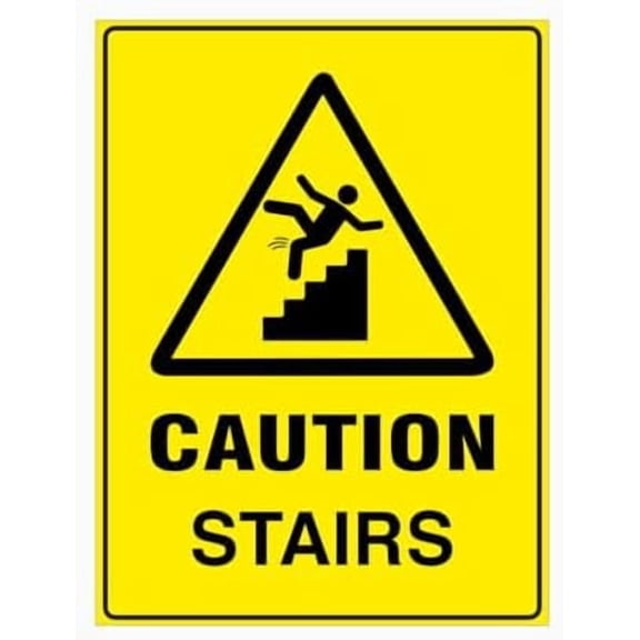 CAUTION STAIRS SIGN Workplace Signs Metal Tin Sign 8 x 12 inch