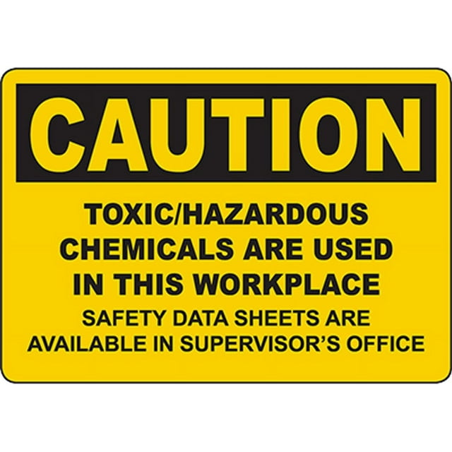 CAUTION Toxic/Hazardous Chemicals In Workplace Sign Safety Signs