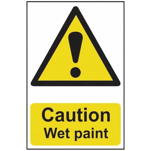 CAUTION WET PAINT Site Safety Metal Sign 8x12 Inch Notice Danger Warning Caution for Outdoor & Indoor