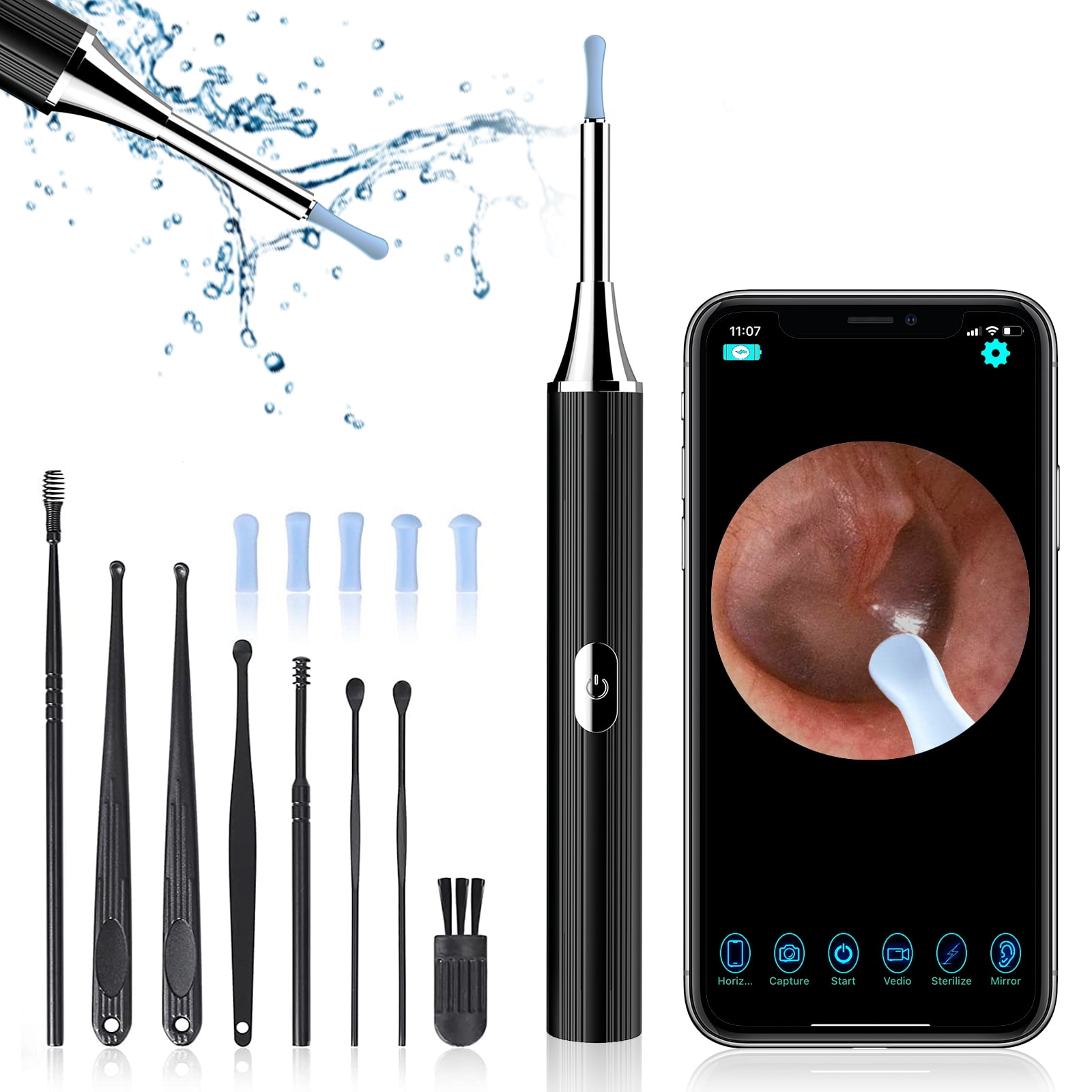 CAUTUM Ear Wax Removal Endoscope, 1080P Visual Wireless Earwax Cleaner