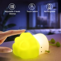 CAUTUM Night Lights for Kids, Silicone Touch Nursery Light for Baby, LED USB Powered Nightlight