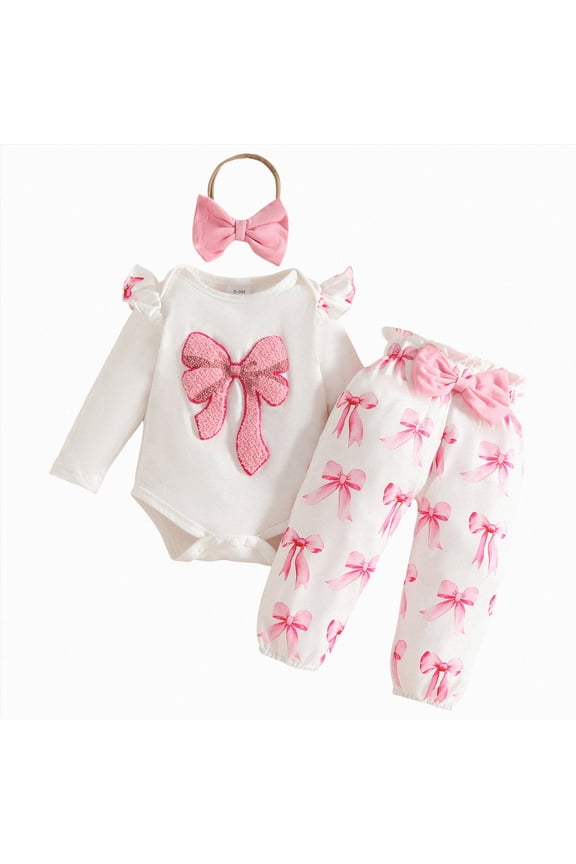 0 3 6 9 12 18 24 Months Preemie Girls Clothing Baby Girl Long Sleeved Bodysuit Set Newborn Fall Winter Romper Toddler Gift Sizes 0-3 Months,Pink