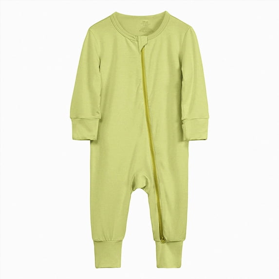 CAUYDY 0 3 6 9 12 18 24 Months Preemie Girls Sleepers Newborn Long Sleeved Pajamas for Boys Baby Fall Winter Clothes Infant Jumpsuit Sizes 6-12 Months,Green