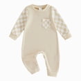 thumbnail image 1 of CAUYDY 0 3 6 9 Months 1T 2T Baby Boys Pajamas Newborn Clothes Preemie Long Sleeved Romper Fall Winter Infant Boy Soft Bodysuit Toddler Sleepers Beige for Sizes 6-12 Months, 1 of 5