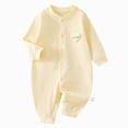 thumbnail image 1 of CAUYDY 0 3 6 9 Months 1T 2T Baby Girls Pajamas Newborn Clothes Preemie Long Sleeved Romper Fall Winter Infant Girl Soft Bodysuit Toddler Sleepers Sizes 1-2 Months,Yellow, 1 of 9