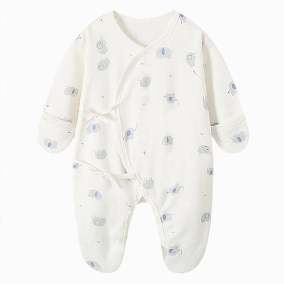 CAUYDY 0 3 6 9 Months 1T 2T Newborn Boy Coming Home Outfits Baby Sleepwear Preemie Long Sleeve Romper Infant Boys Pajamas Fall Winter Toddler Bodysuit Light Blue for Sizes 3-6 Months