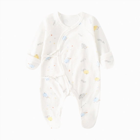 CAUYDY 0-3M 6-9M 12-18M Baby Girls Bodysuit Newborn Clothing Preemie Long Sleeved Romper Fall Winter Infant Girl Cute Pjs Toddler Sleepers Sizes 3-6 Months,Dark Blue