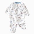 thumbnail image 1 of CAUYDY 0M 3M 6M 9M 12M Newborn Baby Pjs for Girls Preemie Fall Winter Clothes Set Long Sleeved Shirt and Elastic Pants 2 Piece Infant Outfits Cute Sizes 6-12 Months,Blue, 1 of 6