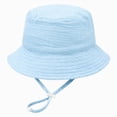 thumbnail image 1 of CAUYDY 1-5T Toddler Baby Boys Girls Bucket Hat Kids Wide Brim Sun Protection Adjustable Summer Outdoor Beach Sun Hats 6-18 Months Infant Girls Cute Hat (Sizes 12-36 Months,Sky Blue), 1 of 4