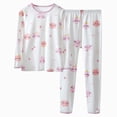 thumbnail image 1 of CAUYDY 10 11 12 13 14 Years Tween Girl Sleepers Child Pajamas Long Sleeve Shirt Pants 2PCS Clothes Set Kids Girls Fall Winter Outfits Sizes 13-14 Years,White, 1 of 8