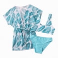thumbnail image 1 of CAUYDY 2T 3T 4T Toddler Kids Girls 3 Piece Bikini Swimsuit 5T 6T 7T 8T Children Girls Bathing Suit with Cover Ups 10T 11T 12T 13T Teen Girls Summer Swimwear (Sizes 10-11 Years,H03-Sky Blue), 1 of 7