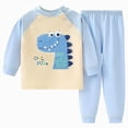 thumbnail image 1 of CAUYDY 2T-5T Baby Girl Outfits Little Kid Sleepwear Fall Winter Long Sleeve Tee Shirt Elastic Pants 2Pcs Cute Set Toddler Clothes Child Pjs for Girls Sizes 3-4 Years,Blue, 1 of 9