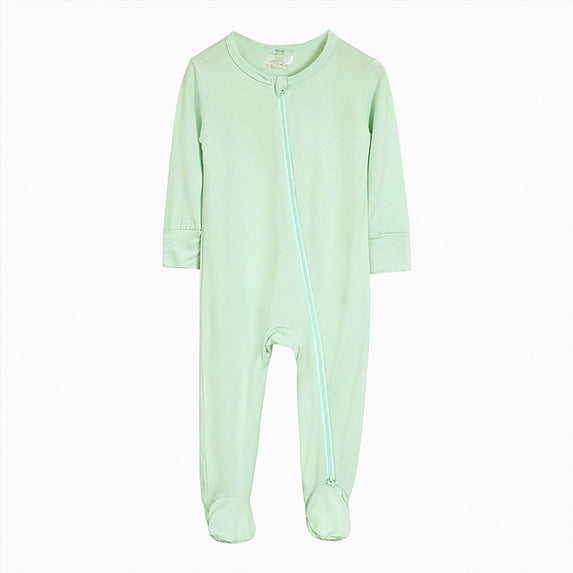 CAUYDY 3 6 9 12 18 24 Months Baby Boy Going Home Outfit Newborn Clothes Preemie Long Sleeved Sleepers Infant Boys Pajamas Fall Winter Romper Light Green for Sizes 3-6 Months