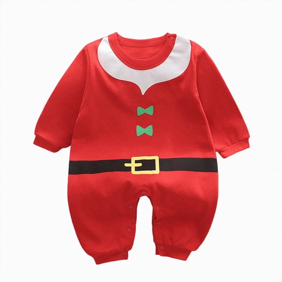 CAUYDY 3 6 9 12 18 24 Months Baby Boys Sleepers Newborn Clothes Fall Winter Preemie Long Sleeve Romper Infant Boy Cute Pajamas Toddler Bodysuit Red for Sizes 3-6 Months