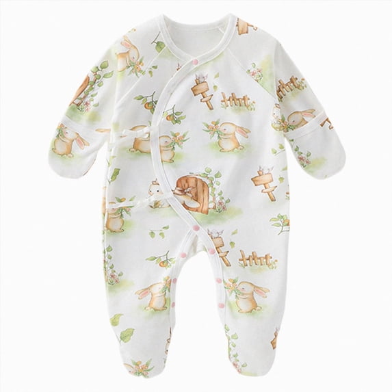 CAUYDY 3 6 9 12 18 24 Months Baby Boys Sleepers Newborn Clothes Fall Winter Preemie Long Sleeve Romper Infant Boy Cute Pajamas Toddler One-Pieces Green for Sizes Newborn