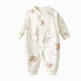 thumbnail image 1 of CAUYDY 3 6 9 12 18 24 Months Baby Girl Going Home Outfit Newborn Clothes Preemie Long Sleeved Sleepers Infant Girls Pajamas Fall Winter Romper Sizes 12-18 Months,Khaki, 1 of 5