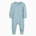 thumbnail image 1 of CAUYDY 3 6 9 12 18 24 Months Newborn Boy Coming Home Outfits Baby Sleepers Preemie Clothing Long Sleeve Bodysuit Fall Winter Infant Boys Pajamas Romper Light Blue for Sizes 0-3 Months, 1 of 5