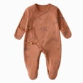 thumbnail image 1 of CAUYDY 3 6 9 12 18 24 Months Newborn Boy Coming Home Outfits Baby Sleepers Preemie Clothing Long Sleeve Bodysuit Fall Winter Infant Boys Pajamas Romper Brown for Sizes 1-3 Months, 1 of 8