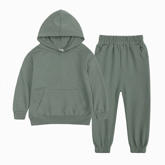 CAUYDY 3 6 9 12 18 Months 1-5T Child Boy Outfits Baby Long Sleeve Top and Elastic Waist Pants Two Piece Clothing Set Fall Winter Gift for Preemie Army Green for Sizes 3-4 Years