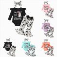 thumbnail image 1 of CAUYDY 3 6 9 12 18 Months Baby Girls Cow Outfit Toddler Girl Long Sleeve Romper Pants Headband 3PCS Cute Clothing Set Fall Winter Black Sizes 12-18 Months, 1 of 8
