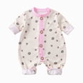 thumbnail image 1 of CAUYDY 3 6 9 Months 1T 2T Baby Boy Coming Home Outfits Newborn Sleepers Preemie Clothing Fall Winter Long Sleeved Bodysuit Infant Boys Pajamas Romper Pink for Sizes 9-12 Months, 1 of 4