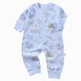 thumbnail image 1 of CAUYDY 3 6 9 Months 1T 2T Clothes for Baby Boys Newborn Sleepers Preemie Long Sleeve Bodysuit Fall Winter Infant Boy Romper Toddler One-Pieces Sky Blue for Sizes 3-6 Months, 1 of 7