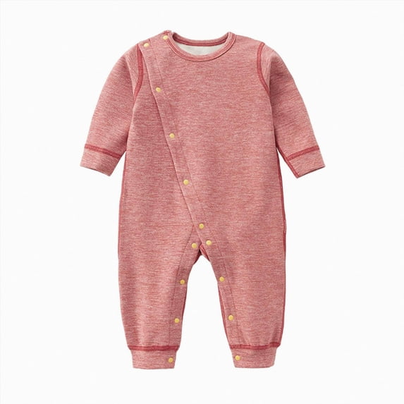 CAUYDY 3 6 9 Months 1T 2T Newborn Boy Picture Outfit Baby Sleepers Preemie Clothes Long Sleeve Bodysuit Fall Winter Infant Boys Comfy Pajamas Romper Pink for Sizes 18-24 Months