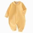 thumbnail image 1 of CAUYDY 3 6 9 Months 1T 2T Newborn Girl Picture Outfit Baby Sleepers Preemie Clothes Long Sleeve Bodysuit Fall Winter Infant Girls Comfy Pajamas Romper Sizes 2-4 Months,Yellow, 1 of 8