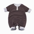 thumbnail image 1 of CAUYDY 3 6 9 Months Preemie Clothes Boy Newborn Sleepers 1T 2T Baby Boys Long Sleeve Romper Pajamas Infant Bodysuit Fall Winter Coffee for Sizes 9-12 Months, 1 of 4