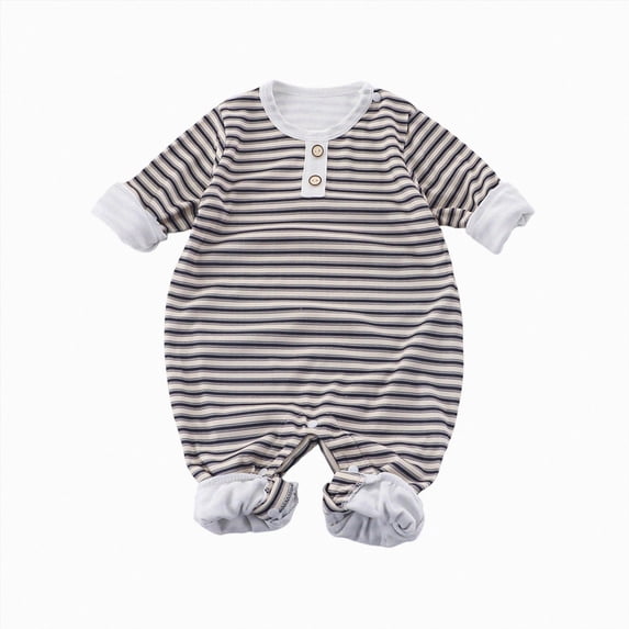 CAUYDY 3 6 9 Months Preemie Clothes Boy Newborn Sleepers 1T 2T Baby Boys Long Sleeve Romper Pajamas Infant Bodysuit Fall Winter White for Sizes 3-6 Months