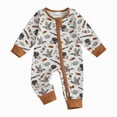 thumbnail image 1 of CAUYDY 3-6M 9-12M 18-24M Boys Sleepers for Newborn Baby Clothes Preemie Long Sleeve Romper Fall Winter Infant Boy Soft Pajamas Toddler Bodysuit Brown for Sizes 3-6 Months, 1 of 7