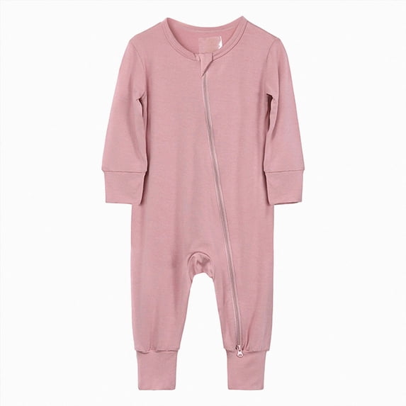 CAUYDY 3-6M 9-12M 18-24M Preemie Boys Romper Baby Clothing Fall Winter Newborn Long Sleeved Sleepers Infant Boy Comfy Pajamas Toddler Bodysuit Pink for Sizes 0-3 Months