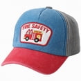 thumbnail image 1 of CAUYDY 3T 4T 5T 6T 7T Kid Boys Fire Truck Water Washable Baseball Cap With Patchwork Embroidery Color Blocking Cartoon Childrens Cap (Sizes 3-8 Years,B1-Grey), 1 of 7